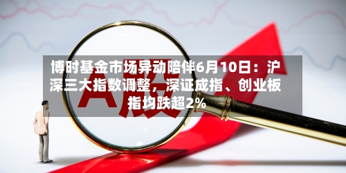 博时基金市场异动陪伴6月10日：沪深三大指数调整，深证成指、创业板指均跌超2%-第2张图片