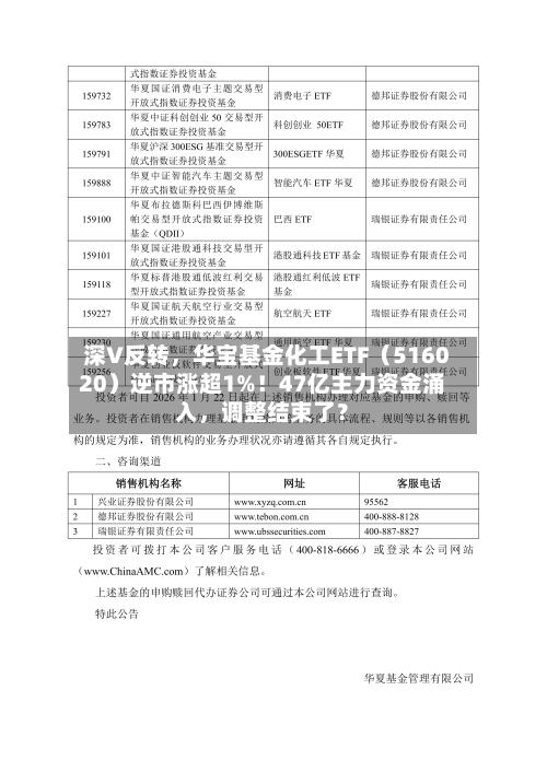 深V反转，华宝基金化工ETF（516020）逆市涨超1%！47亿主力资金涌入，调整结束了？-第2张图片